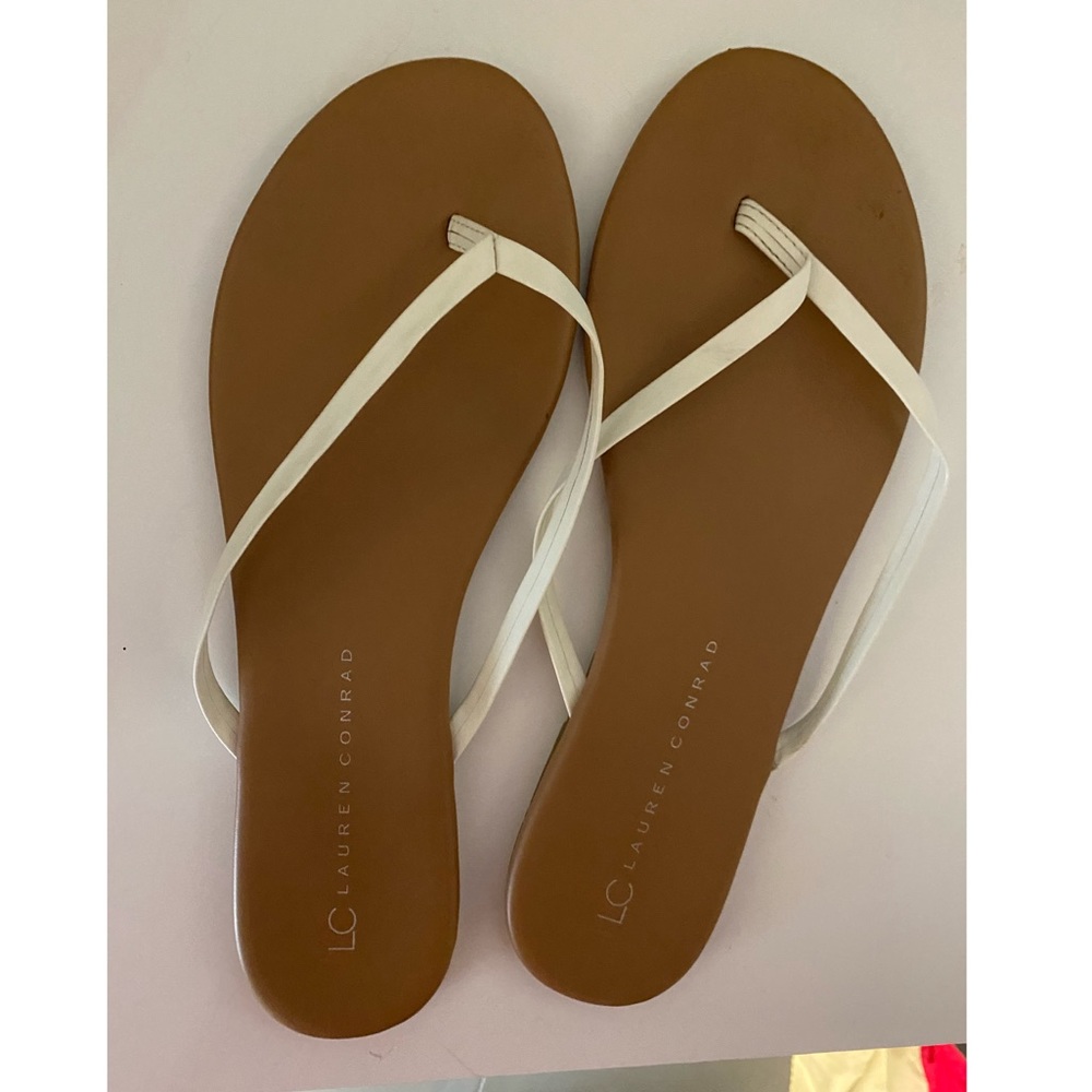 Lauren Conrad White Flip Flops